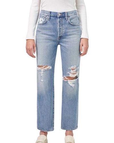 Citizens of Humanity Emery Crop Relaxed Straight Jean - Blue