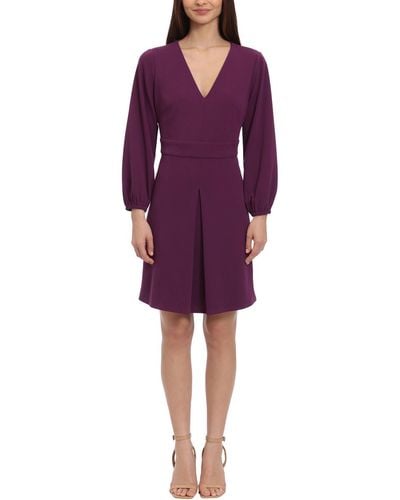Maggy London Mini Sheath Cocktail And Party Dress - Purple