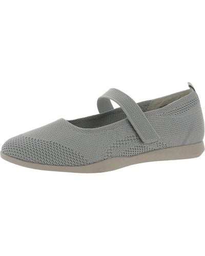 White Mountain Playful Slip On Comfort Mary Janes - Gray