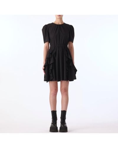 Jason Wu S/s Dress W/ Ruffle Detail - Black
