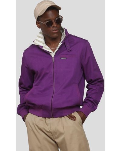 Members Only Classic Iconic Racer Jacket (slim Fit) - Purple