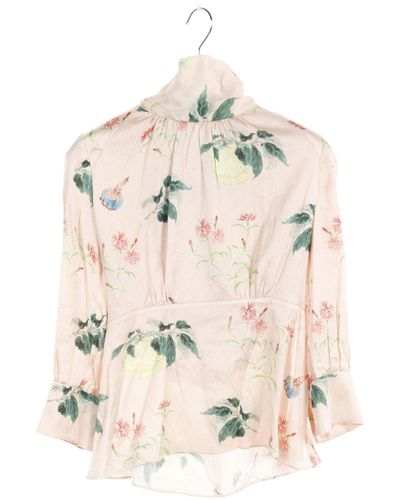 Peter Pilotto Blouse Floral Silk Light Multicolor - Natural