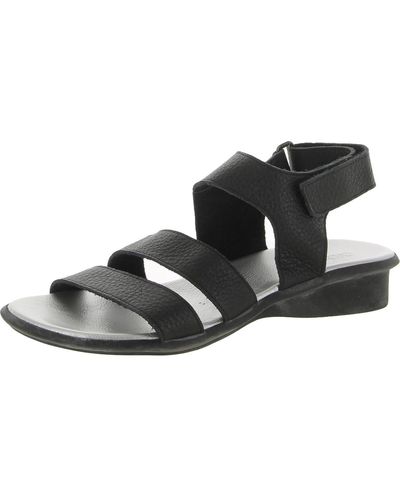 Arche Satana Leather Adjustable Strappy Sandals - Black