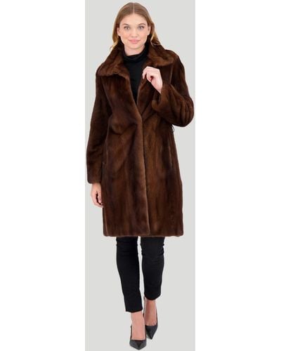 Gorski Mink Short Coat - Brown