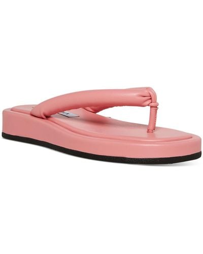 Steve Madden Fango Puffer Flip-flop Thong Sandals - Pink