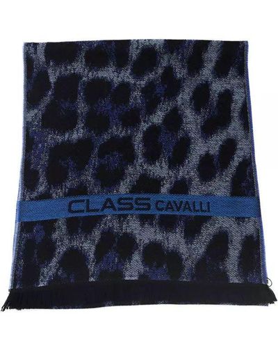 Class Roberto Cavalli Wool Scarf - Blue