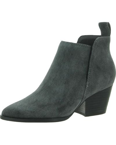 Dolce Vita Daylon Suede Slip On Ankle Boots - Gray