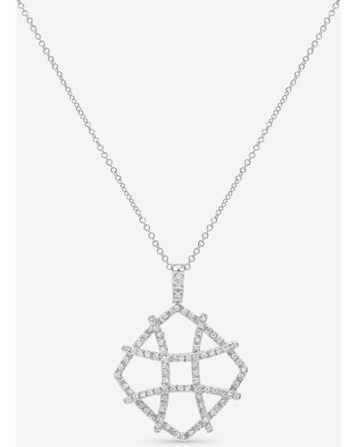 Piero Milano 18k White Gold Diamond 0.48ct. Tw. Necklace Nedi-109396-264 - Metallic