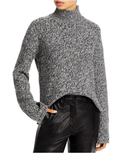 Theory Karenia Cashmere Marled Funnel-neck Sweater - Gray