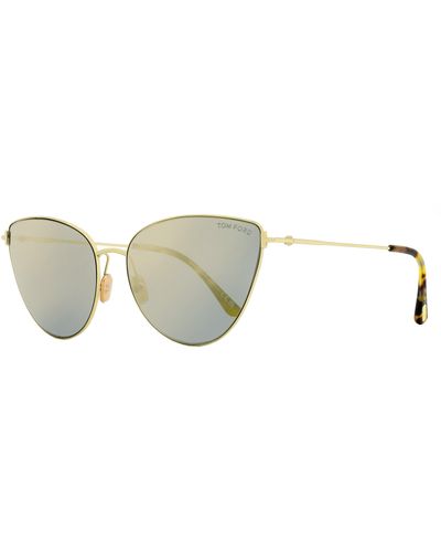 Tom Ford Cat Eye Sunglasses Tf1005 Anais-02 32c Gold/honey Havana 62mm - Black