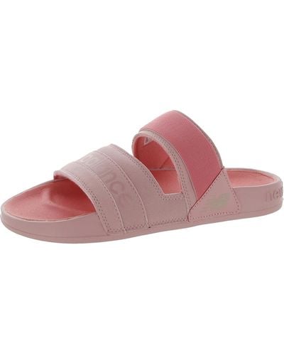 New Balance Open Toe Slip On Slide Sandals - Pink