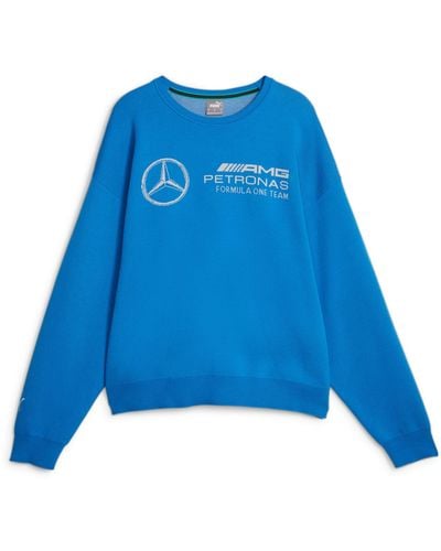 PUMA Mercedes Amg-petronas F1 Statement Knitted Motorsport Sweater - Blue