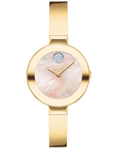 Movado Bold Mother Of Pearl Dial Watch - Metallic