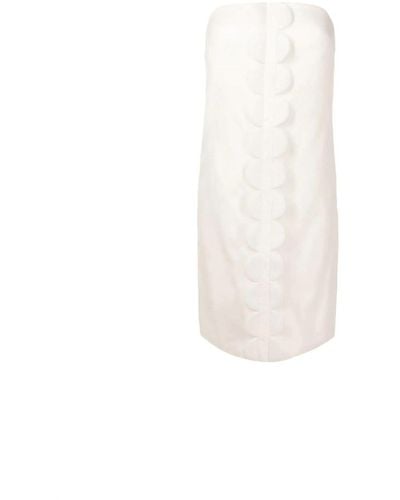Adriana Degreas Bubble Strapless Short Dress - White