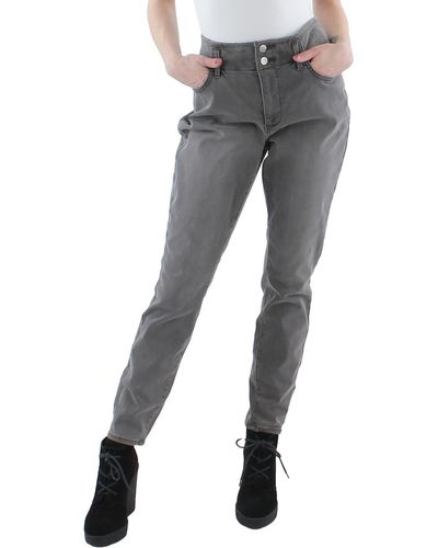 NYDJ Mi Mid-rise Stretch Skinny Jeans - Gray