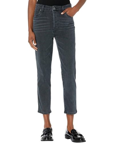 Kut From The Kloth Rosa High-rise Crop Straight Leg Jean - Blue