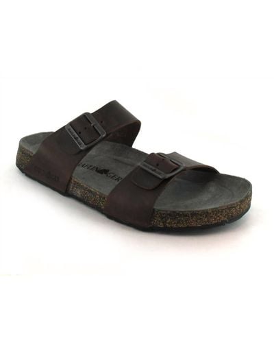 Haflinger Andrea Two Strap Sandals - Black