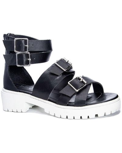 Dirty Laundry Lilybelle Austin Faux Leather Strappy Gladiator Sandals - Blue
