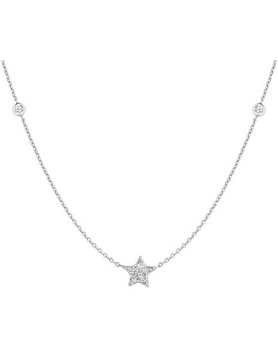 Ariana Rabbani Diamond Star & Two Sided Diamond Necklace Gold - Metallic