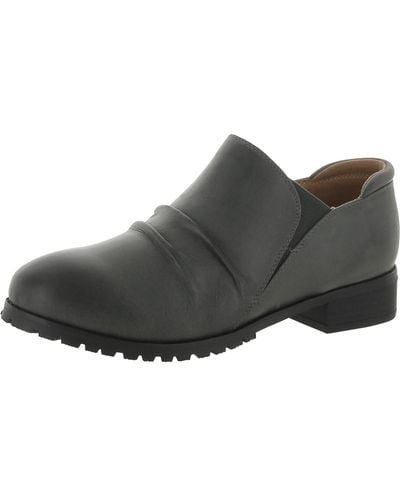Softwalk Mara Leather Slip On Ankle Boots - Black