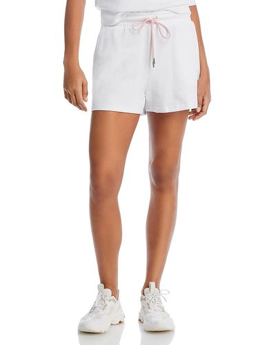 Aqua High Rise Mini Casual Shorts - White