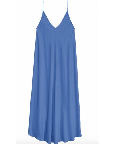 L'Agence Lorraine Trapeze Dress - Blue
