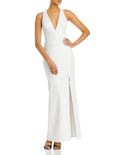 BCBGMAXAZRIA Cut-out Maxi Evening Dress - White