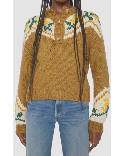 Mother Henley Sweater In Bull In A China Shop - Multicolor