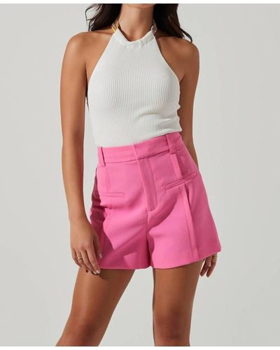 Astr Aisling Sweater Knit Halter Top - Pink