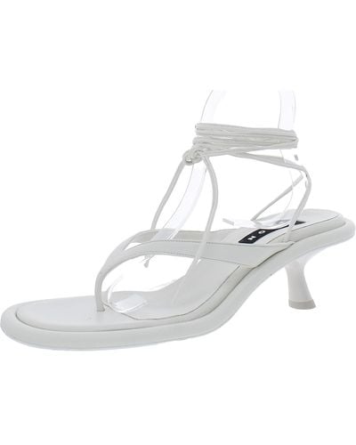 Simon Miller Faux Leather Strappy Thong Sandals - White