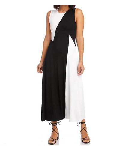 Karen Kane Sleeveless Colorblock Dress - Black