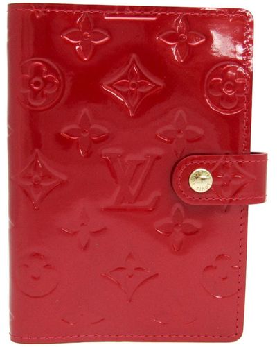 Louis Vuitton Agenda Pm Patent Leather Wallet (pre-owned) - Red