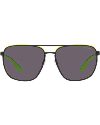 Prada Linea Rossa Ps 50ys 17g01v Navigator Sunglasses - Black