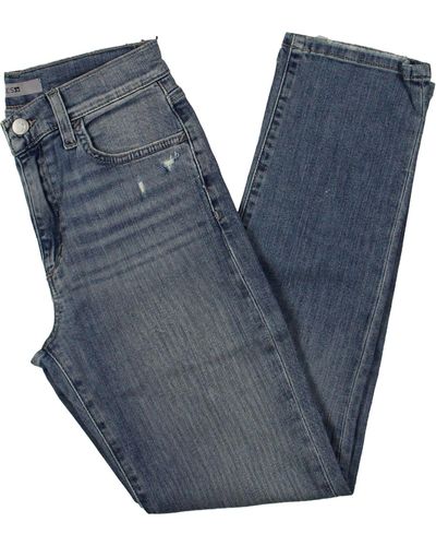 Joe's Jeans High-rise Distressed Straight Leg Jeans - Blue