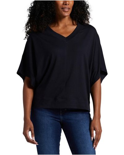 Jag Jeans Dolman Sleeve V-neck T-shirt - Blue