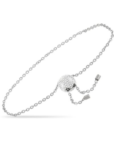 Calvin Klein Side Stainless Steel Crystal Bracelet - Metallic