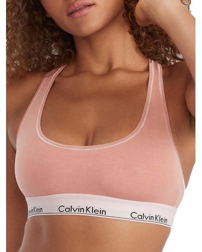 Calvin Klein Modern Cotton Racerback Bralette - Brown