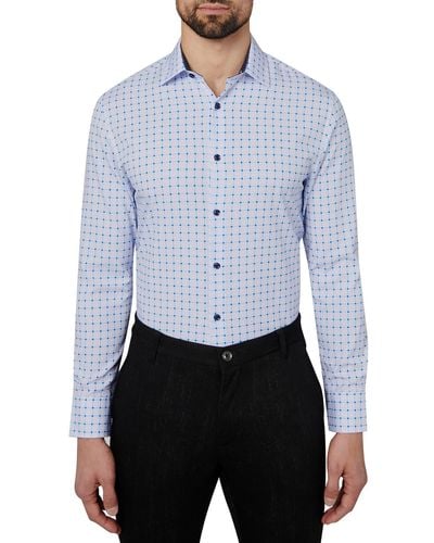 Con.struct Collared Long Sleeve Button-down Shirt - Blue