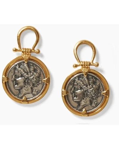 Chan Luu Imperatrice Coin Earrings - Metallic