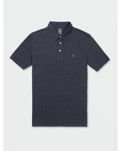Volcom Banger Polo Short Sleeve Shirt - Navy - Blue