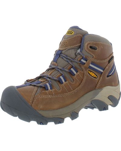 Keen Targhee Ii Mid Leather Waterproof Lace Up Hiking Boots - Brown