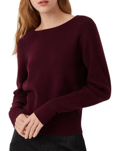 French Connection Boat Neck Pullover Pullover Sweater - Blue