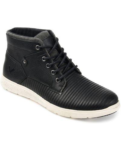 Territory Magnus Casual Leather Sneaker Boot - Black