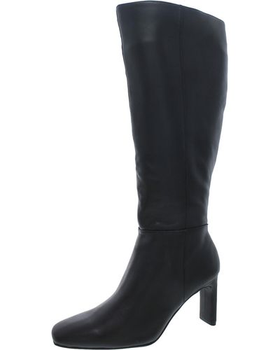 Alfani Tristanne Leather Knee-high Boots - Black