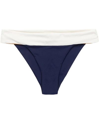 Laundry by Shelli Segal Veronica Blocked Hipster Bikini Bottoms Swimsuit - Blue