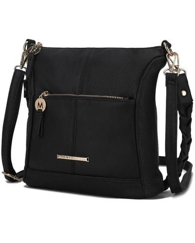 MKF Collection by Mia K Nala Vegan Color-block Leather Shoulder Bag - Black