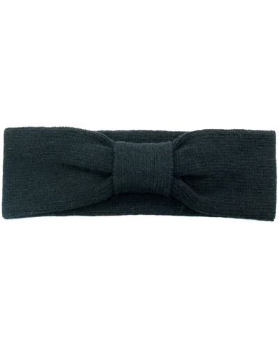 Portolano Cashmere Headband With Knot - Black