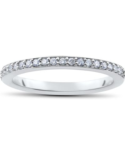 Pompeii3 1/4ct Lab Created Diamond Wedding Ring - Metallic
