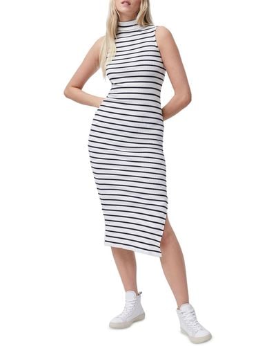 French Connection Tommy Ribbed Long Maxi Dress - Multicolor