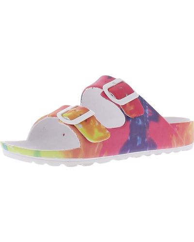 MIA Jasmin Slip On Flat Slide Sandals - Pink
